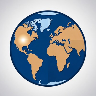 Highlighted Canada on World Map