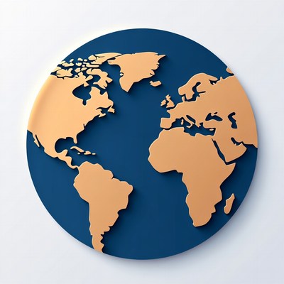 3D Globe Earth Illustration