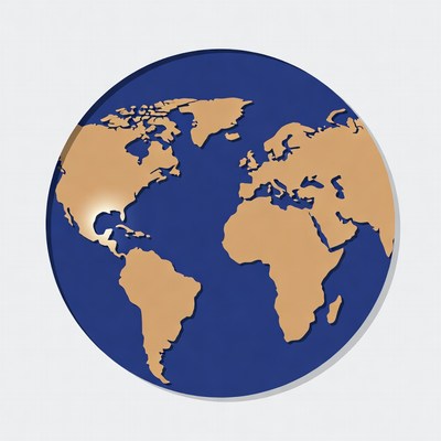 World Map Highlighting California