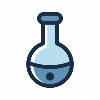 Blue Erlenmeyer Flask Icon