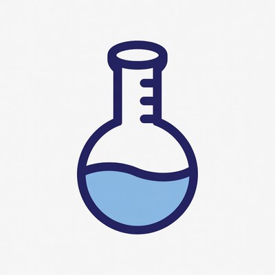 Blue Liquid Erlenmeyer Flask Icon