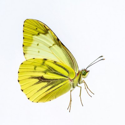 Yellow Butterfly with Black Wings