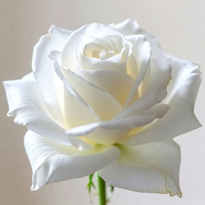 White Rose on Stem