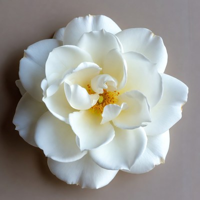 White Rose Flower Top View