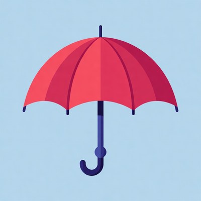 Red Umbrella Illustration