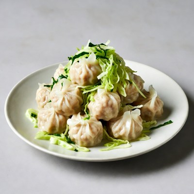 Steamed Dumplings with Shredded Cucumber