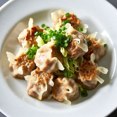 Steamed Dumplings with Green Onions