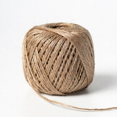 Twine Ball on White Background