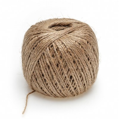 Twine Ball on White Background