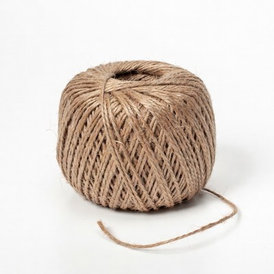 Twine Ball on White Background