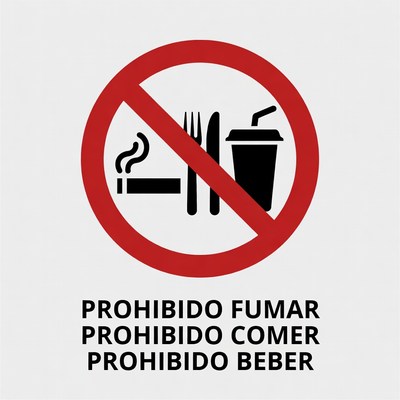 No Smoking Eating Drinking Sign