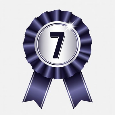 Blue 7th Place Ribbon