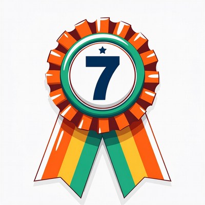 Number 7 Gold Ribbon Award