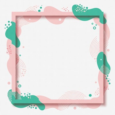 Pink Green Abstract Frame