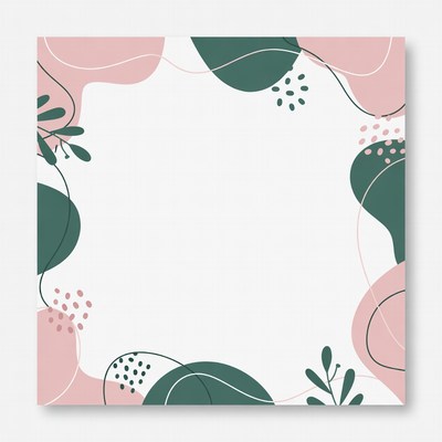 Pink Green Abstract Blob Frame