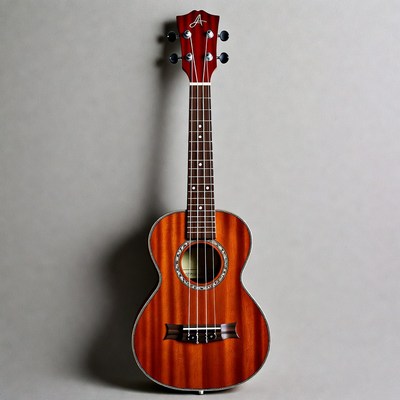 Reddish Wooden Ukulele Front View