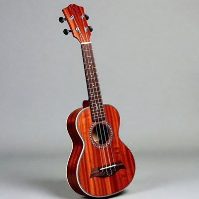 Red Koaloha Ukulele on White Background