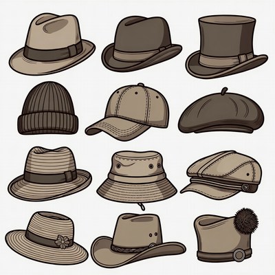 Variety of Sketch Hats