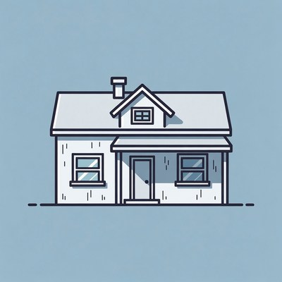 Line Art House Illustration