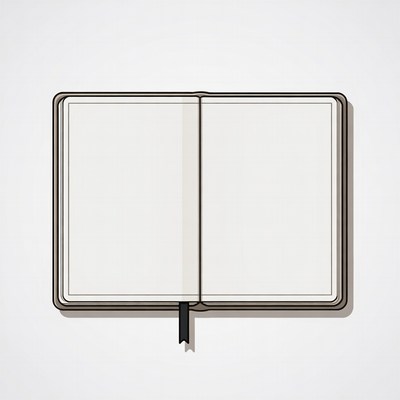 Open Blank Notebook Illustration