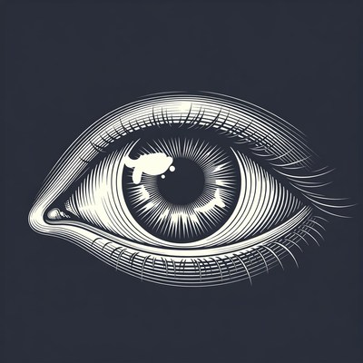 Detailed Illustrated Human Eye