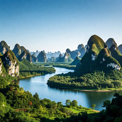 Li River Karst Mountains Landscape