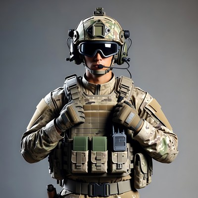 Soldier in tactical gear