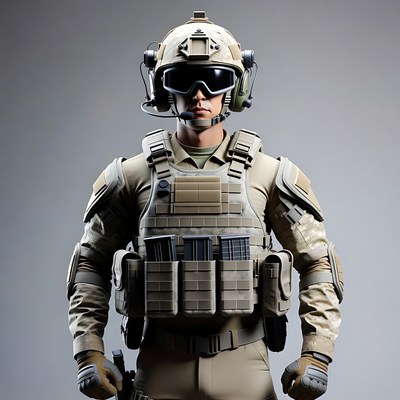 Soldier in tactical gear
