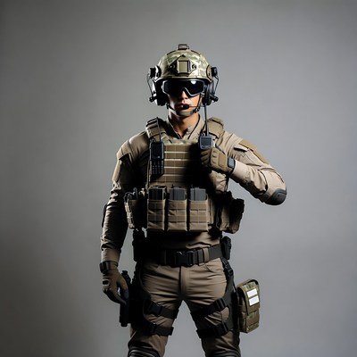 Soldier in tactical gear