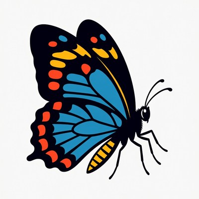 Colorful butterfly illustration