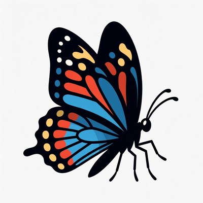 Colorful butterfly illustration