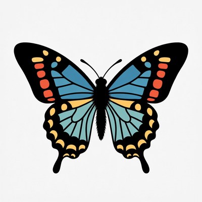 Colorful butterfly illustration