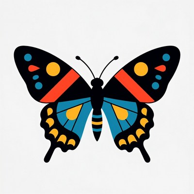 Colorful butterfly illustration