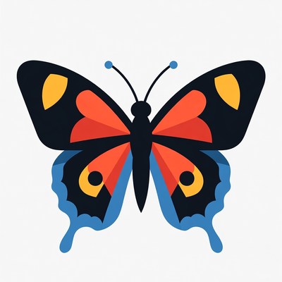 Colorful butterfly illustration