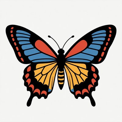 Colorful butterfly illustration