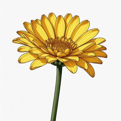 Yellow Gerber Daisy Flower