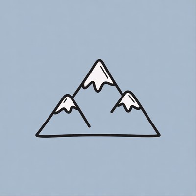 Snowy Mountains Illustration
