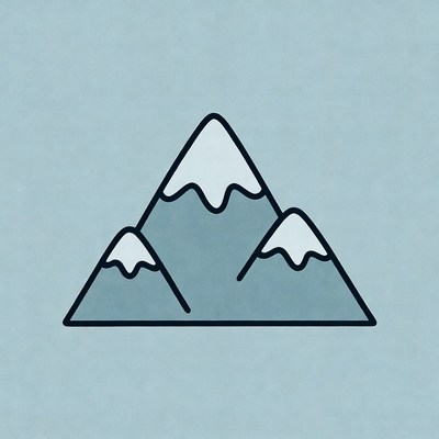 Snowy Mountains Illustration