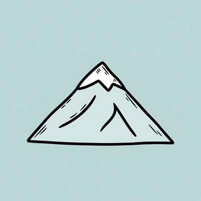Snowy Mountain Illustration