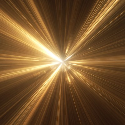 Golden Radial Light Burst
