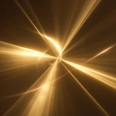 Golden Radiating Light Burst