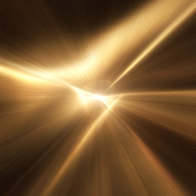 Golden Radial Light Burst Background
