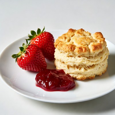 Strawberry Biscuit with Jam