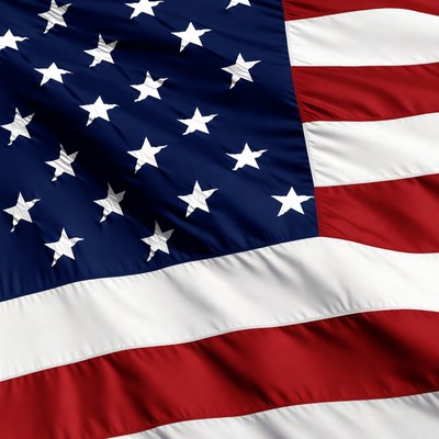 American Flag Waving Closeup