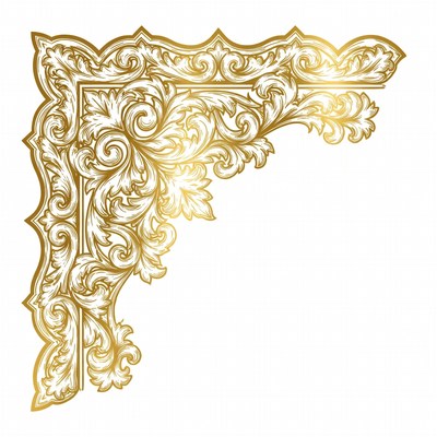 Gold Ornate Corner Border