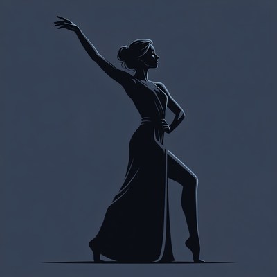 Woman Dancing in Silhouette