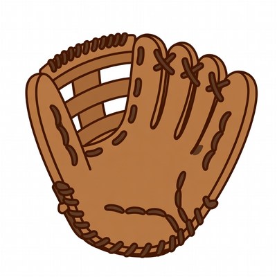 Brown Baseball Glove Clipart