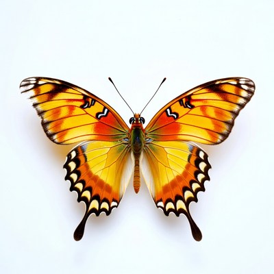 Orange butterfly with black spots