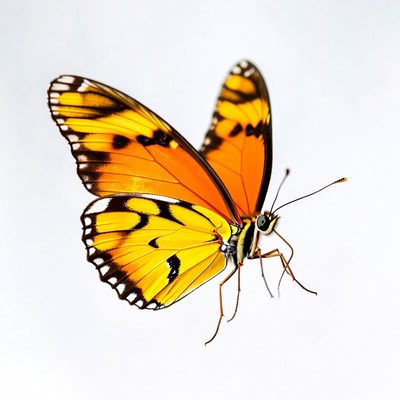 Orange Tiger Butterfly Wings Spread