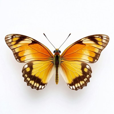Orange butterfly with black wings